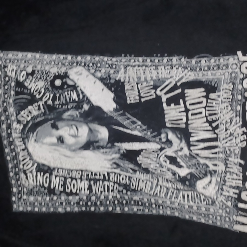 Melissa Black Tee with Graphic Design
